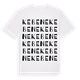 White t-shirt med Kebene ordlek t-shirt