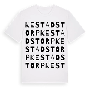 Kestadstorp ordlek t-shirt – ekologisk bomull t-shirt från Pinshirt