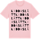 Pink Cotton t-shirt med Kiddaslätt ordlek t-shirt