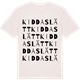 Vintage White t-shirt med Kiddaslätt ordlek t-shirt