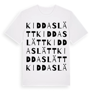 Kiddaslätt ordlek t-shirt – ekologisk bomull t-shirt från Pinshirt