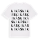 White t-shirt med Kikås ordlek t-shirt