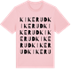 Pink Cotton t-shirt med Kikerud ordlek t-shirt
