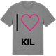 Mid Heather Gray t-shirt med Jag älskar Kil t-shirt stort tryck