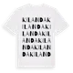 White t-shirt med Kilanda ordlek t-shirt