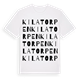 White t-shirt med Kilatorpen ordlek t-shirt