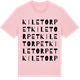 Pink Cotton t-shirt med Kiletorpet ordlek t-shirt