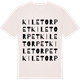 Vintage White t-shirt med Kiletorpet ordlek t-shirt