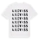 White t-shirt med Kilevass ordlek t-shirt