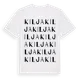 White t-shirt med Kilja ordlek t-shirt