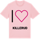 Pink Cotton t-shirt med Jag älskar Killerud t-shirt stort tryck