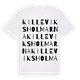 White t-shirt med Killeviksholmarna ordlek t-shirt