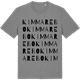 Mid Heather Gray t-shirt med Kimmarebo ordlek t-shirt