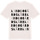 Vintage White t-shirt med Kindbogårdskärr ordlek t-shirt