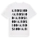 White t-shirt med Kindsboda ordlek t-shirt