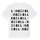 White t-shirt med Kingebol ordlek t-shirt