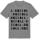 Mid Heather Gray t-shirt med Kingebol ordlek t-shirt