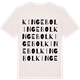 Vintage White t-shirt med Kingebol ordlek t-shirt