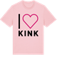 Pink Cotton t-shirt med Jag älskar Kink t-shirt stort tryck
