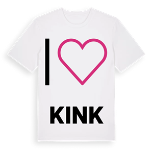 Jag älskar Kink t-shirt stort tryck – ekologisk bomull t-shirt från Pinshirt