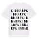 White t-shirt med Kinnarp ordlek t-shirt