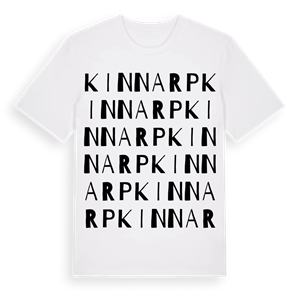 Kinnarp ordlek t-shirt – ekologisk bomull t-shirt från Pinshirt