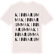 Vintage White t-shirt med Kinnarumma ordlek t-shirt