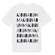 White t-shirt med Kinnarumma ordlek t-shirt