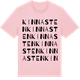 Pink Cotton t-shirt med Kinnasten ordlek t-shirt