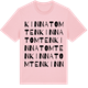 Pink Cotton t-shirt med Kinnatomten ordlek t-shirt