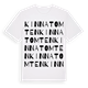 White t-shirt med Kinnatomten ordlek t-shirt