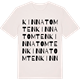 Vintage White t-shirt med Kinnatomten ordlek t-shirt
