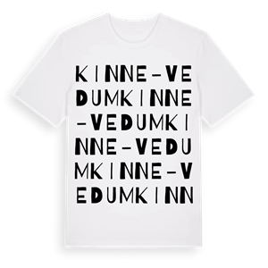 Kinne-Vedum ordlek t-shirt – ekologisk bomull t-shirt från Pinshirt