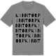Mid Heather Gray t-shirt med Kinntorp ordlek t-shirt