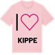 Pink Cotton t-shirt med Jag älskar Kippe t-shirt stort tryck