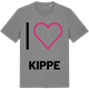 Mid Heather Gray t-shirt med Jag älskar Kippe t-shirt stort tryck