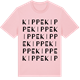 Pink Cotton t-shirt med Kippe ordlek t-shirt
