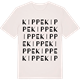 Vintage White t-shirt med Kippe ordlek t-shirt