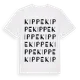 White t-shirt med Kippe ordlek t-shirt