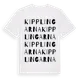 White t-shirt med Kipplingarna ordlek t-shirt