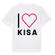White t-shirt med Jag älskar Kisa t-shirt stort tryck