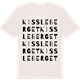 Vintage White t-shirt med Kissleberget ordlek t-shirt