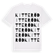 White t-shirt med Kitteröd ordlek t-shirt