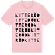 Pink Cotton t-shirt med Kitteröd ordlek t-shirt