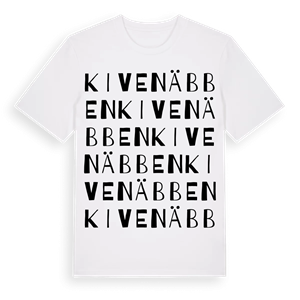 Kivenäbben ordlek t-shirt – ekologisk bomull t-shirt från Pinshirt