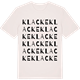 Vintage White t-shirt med Klacke ordlek t-shirt