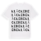 White t-shirt med Kläckene ordlek t-shirt