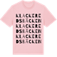 Pink Cotton t-shirt med Klackeredsbäcken ordlek t-shirt