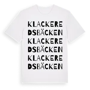 Klackeredsbäcken ordlek t-shirt – ekologisk bomull t-shirt från Pinshirt