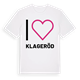 White t-shirt med Jag älskar Klageröd t-shirt stort tryck